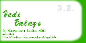 hedi balazs business card