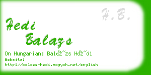 hedi balazs business card